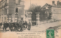 Ay * Révolution En Champagne Avril 1911 * Angle Bd Du Nord Maison Mme BISSINGER Détruite Et Pillée * Grève Grèves - Ay En Champagne