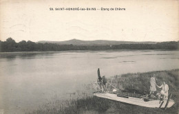 St Honoré Les Bains * Aéroglisseur Barque Bateau , étang De Chèvre * Villageois - Saint-Honoré-les-Bains