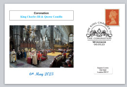 GB 2023 Coronation Charles III Queen Camilla Royalty Women Privately Produced (white) Glossy Postal Card #2 - 2021-... Decimale Uitgaven