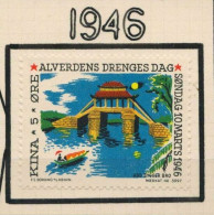 1946 Denmark ALVERDENS DRENGES DAG KINA 5 ORE CHINA Bridge Pfadfinder Reklamemarke VIGNETTE CINDERELLA SCOUTS SCOUTING - Unused Stamps