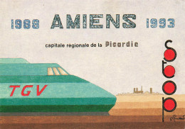 Amiens * CPA Illustrateur Robert RENARD * TGV T.G.V. Ligne Chemin De Fer Train * 1988/1993 - Amiens