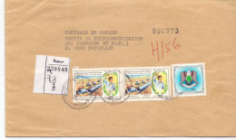 Bank Mail Libya Libye Registered Recommandée From Tripoli To Bruxelles Belgium 1995 - Covers & Documents