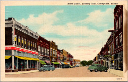 Kansas Coffeyville Ninth Street Looking East 1951 Curteich - Andere & Zonder Classificatie