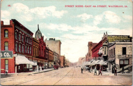 Iowa Waterloo East 4th Street Scene 1908 - Waterloo