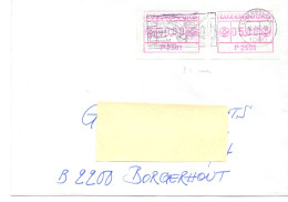 Luxembourg ATM Frama MiNr. 1.1 P2501 Firefly Libellule On Circulated Letter To Borgerhout Belgium 1990 - Frankeervignetten