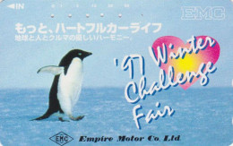 Télécarte JAPON / 110-011 - ANIMAL - OISEAU MANCHOT ADELIE - PENGUIN BIRD JAPAN Phonecard - PENGUIN - 5764 - Pinguins