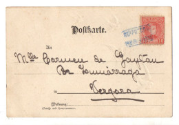 ESPAGNE - Affranchissement Cachet Bleu Du Guipuscoa (Pays Basque) Sur Carte Postale Pour Vergara 1900.... - Cartas & Documentos