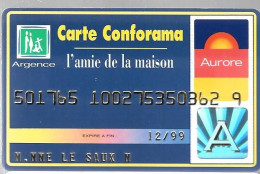 -CARTE-MAGNETIQUE-AURORE-CONFORAMA-Exp 12/99-V°RUWAPLAST 03/96-TBE-RARE - Einmalgebrauch