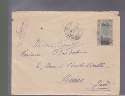 1  Timbres Soudan Français     25 C   Année 1924  Destination   Nîmes      Gard ( Sans Correspondance ) - Cartas & Documentos