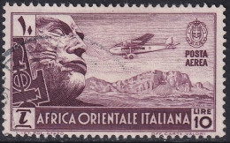 Italian East Africa 1938 Sc C10 AOI Sa A10 Air Post Used Light Cancel - Oost-Afrika