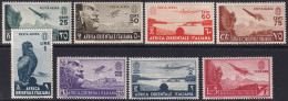 Italian East Africa 1938 Sc C1-8 AOI Sa A1-8 Air Post Partial Set MH* - Africa Orientale