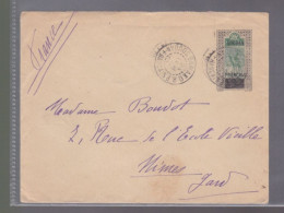 1  Timbres Soudan Français     25 C   Année 1924  Destination   Nîmes      Gard ( Sans Correspondance ) - Brieven En Documenten