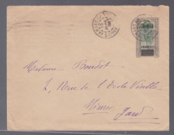 1  Timbres Soudan Français     25 C   Année 1924  Destination   Nîmes      Gard ( Sans Correspondance ) - Lettres & Documents