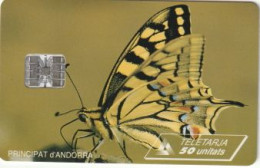 Telecarte ANDORRE - 50 U - Papillon - Andorra