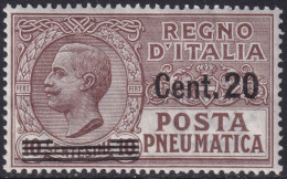 Italy 1925 Sc D11 Italia Sa 5 Pneumatic Post MLH* - Poste Pneumatique