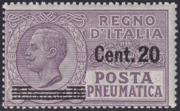 Italy 1925 Sc D12 Italia Sa 6 Pneumatic Post MLH* - Poste Pneumatique