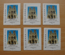 FRANCE 6 Timbres Montimbremoi - Cathédrale Notre Dame De Reims Neuf** - Tarif Monde - Ungebraucht