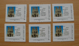 FRANCE 6 Timbres Montimbremoi - Cathédrale Notre Dame De Reims Neuf** - Ungebraucht
