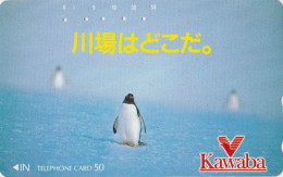 RARE Télécarte JAPON / 110-011 - ANIMAL - OISEAU - MANCHOT ADELIE - PENGUIN BIRD JAPAN Phonecard - PINGUIN - 5772 - Pingouins & Manchots