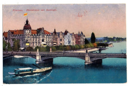 Allemagne --KONSTANZ --1918--- Rheinbruecke Mit Seestrasse ....carte  Colorisée......cachet Censure - Konstanz