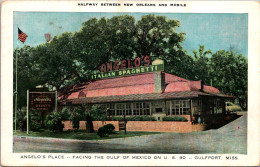 Mississippi Gulfport Angelo's Place Italian Restaurant 1954 - Sonstige & Ohne Zuordnung