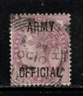 GREAT BRITAIN Scott # O55 Used - Queen Victoria Army Official Overprint 1 - Servizio