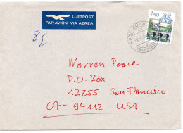 65985 - Schweiz - 1990 - Fr.1,40 Tierkreiszeichen EF A LpBf ZUERICH -> San Francisco, CA (USA) - Lettres & Documents