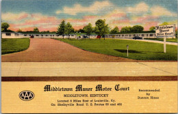 Kentucky Middletown The Middletown Manor Motor Court Curteich - Autres & Non Classés