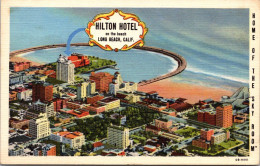 California Long Beach Hilton Hotel Home Of The Sky Room Curteich - Long Beach