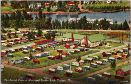 Florida Tampa Aerial View Of Municipal Trailer Park Curteich - Tampa