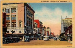 Louisiana Shreveport Texas Street Looking East Curteich - Shreveport