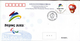 China 2022  PFTN-117 Opening Ceremony Of The Beijing 2022 Paralympic Winter Games Commemorative Cover - Hiver 2022 : Pékin