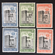 1961 - Haiti - UNICEF ( UN ) OMS - SNEM ( Overprinted ) - Headquarter In New York - 6 Stamps - New - Haïti