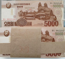 Korea Commemorative 2013 5000won 100pcs UNC Number Discontinuity - Corée Du Nord