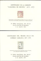 CENTENARIO   DE ALEGORIA 1873-1973 - Fogli Ricordo