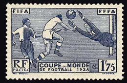 France Yvert 396 ** Mondial De Football France 1938 Bleu Gris - 1958 – Suède