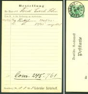 GEVELSBERG 1893 " Fa Gebrüder Schürhoff " Geschäftspostkarte Vertreter Heimatbeleg - Gevelsberg