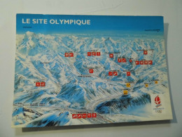 Cartolina "ALBERTIVILLE '92 LE SITE OLYMPIQUE - TIMBRO SQUADRA ITALIANA XVI Giochi Olimpici Invernali" - Sports D'hiver