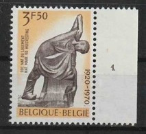 Belgie OCB 1554 ** MNH Met Plaatnummer 1 - 1961-1970