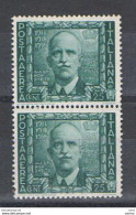 REGNO:  1938  P.A. IMPERO  -  25 C. VERDE  COPPIA  S.G. -  SASS. A 111 - Storia Postale (Posta Aerea)