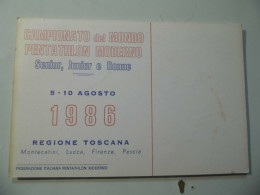 Cartolina  "CAMPIONATO DEL MONDO PENTATHLON  MODERNO 5 - 10 AGOSTO 1986 REGIONE TOSCANA AUTOGRAFO DANIELE MASALA" - Athlétisme