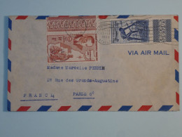 BS6  AOF SENEGAL  BELLE LETTRE RR 1948 DAKAR   A PARIS    FRANCE + TP BORD TAB  +AEROPHILATELIE+ AFF. PLAISANT+++ - Cartas & Documentos