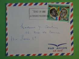 BS6 GABON   BELLE LETTRE RR  1971  AIR MAIL LIBREVILLE  A PARIS FRANCE+++ AFF. PLAISANT+++ - Gabon (1960-...)