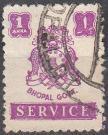 INDIA-BHOPAL  SCOTT NO 049  USED   YEAR  1944 - Bhopal