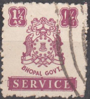 INDIA-BHOPAL  SCOTT NO 050  USED   YEAR  1944 - Bhopal