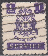 INDIA-BHOPAL  SCOTT NO 055  USED   YEAR  1946 - Bhopal