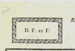 1818 ROULAGE TRANSPORT LETTRE DE VOITURE  Dudou Frère & Faure « D.F.et F. à Nismes Nimes Pour Aix Veuve Bremont Chargeme - 1800 – 1899