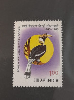 India 1983 100th Anniversary Bombay Natural History Society 1r. BIRD / PALICAN MNH Condition As Per Scan - Pelicans