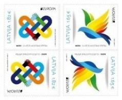 Latvia Lettland 2023 Europa CEPT Peace Set Of 2 Tet-beshes Mint - 2023