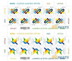Latvia Lettland 2023 Europa CEPT Peace Set Of 2 Sheetlets Mint - 2023